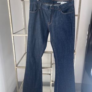 Zara Dark Flare Leg Denim Jeans